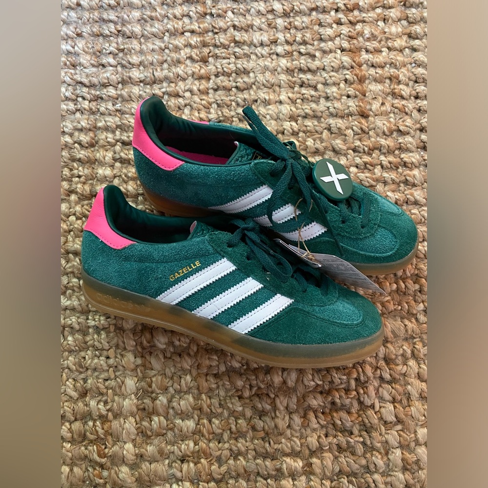 Adidas Green and Pink Gazelle